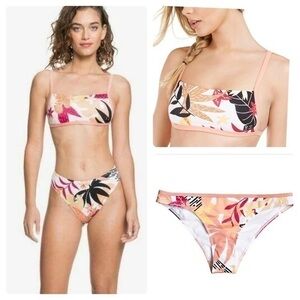 NWT ROXY POP Tropical Print Surf Bikini NWT Size M